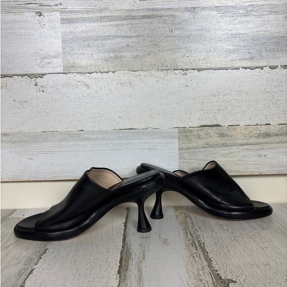 Wandler Women’s 35.5 / US 5 Julio Black Leather Mules Italian Designer Heels New - Picture 8 of 8